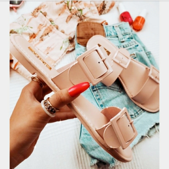 SUMMER collection// double buckle Pink sandal - Picture 3 of 5